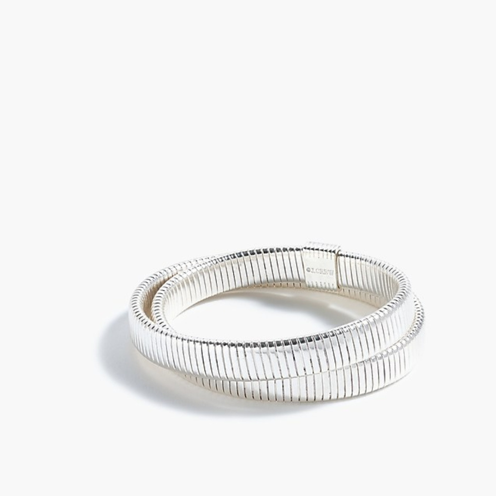 J. Crew Double Stretch Bracelet silver